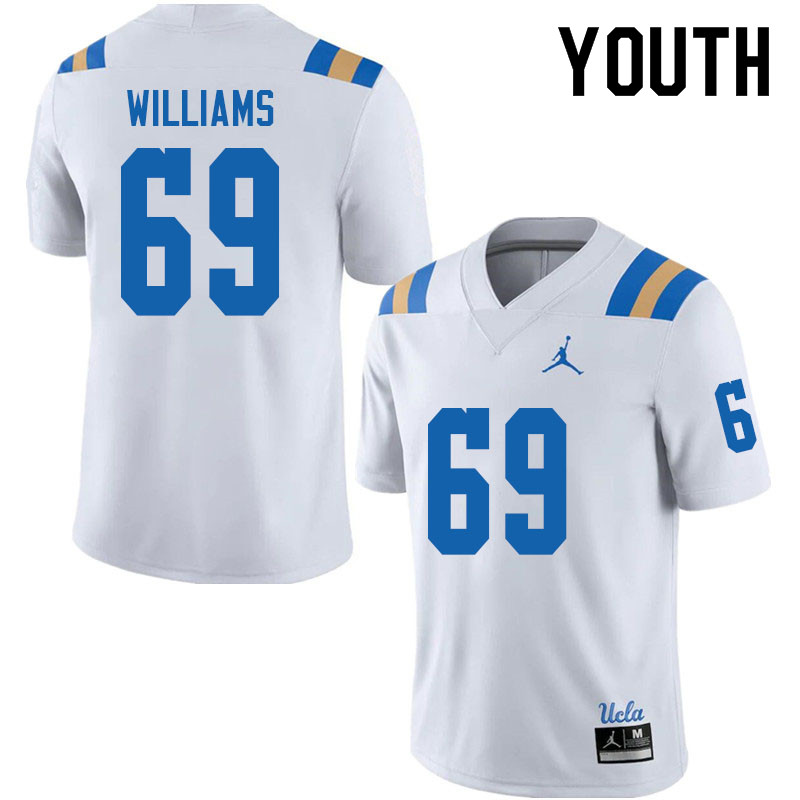 Jordan Brand Youth #69 Justin Williams UCLA Bruins College Football Jerseys Sale-White - Click Image to Close